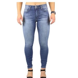 MIKA HIGH RISE PETITE SKINNY MEDIUM WASH, Sz 28